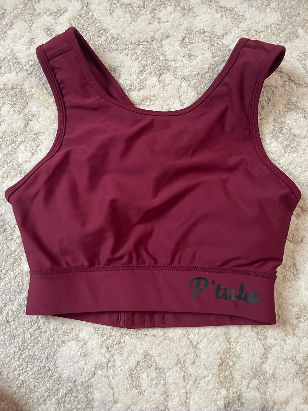 P'tula Deep Burgundy Seamless Support Sports Bra